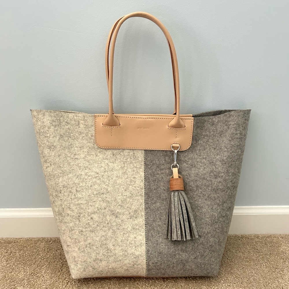 NWOT Graf Lantz Two-Tone Wool Tote